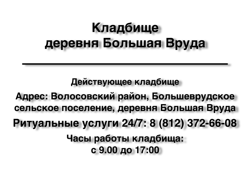 Кладбище деревня Большая Вруда Кладбище деревня Большая Вруда