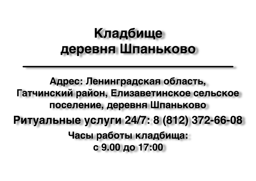 Кладбище деревня Шпаньково
