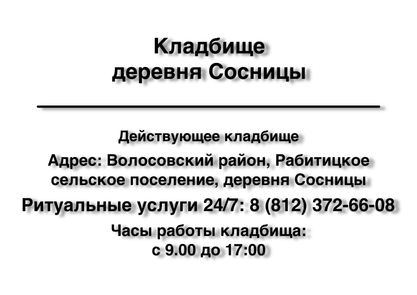 Кладбище деревня Сосницы Кладбище деревня Сосницы