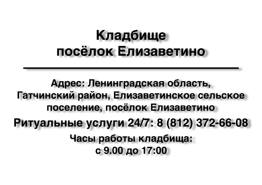 Кладбище посёлок Елизаветино Кладбище посёлок Елизаветино